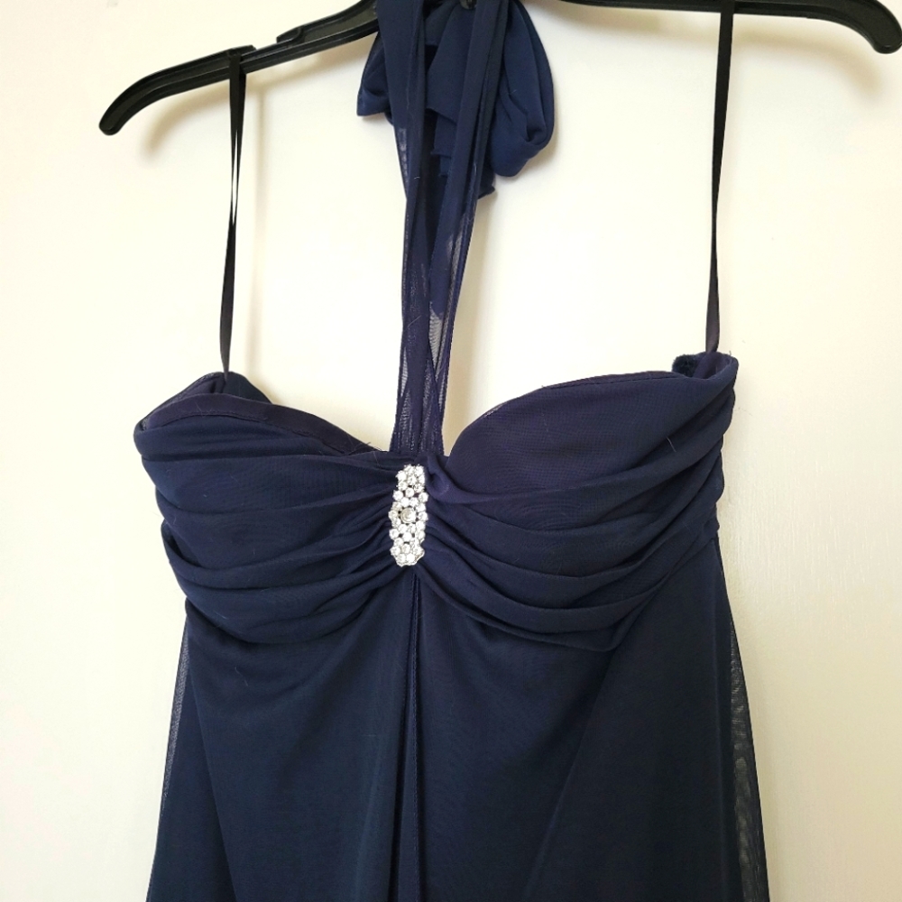 Navy Blue long formal dress size 10P